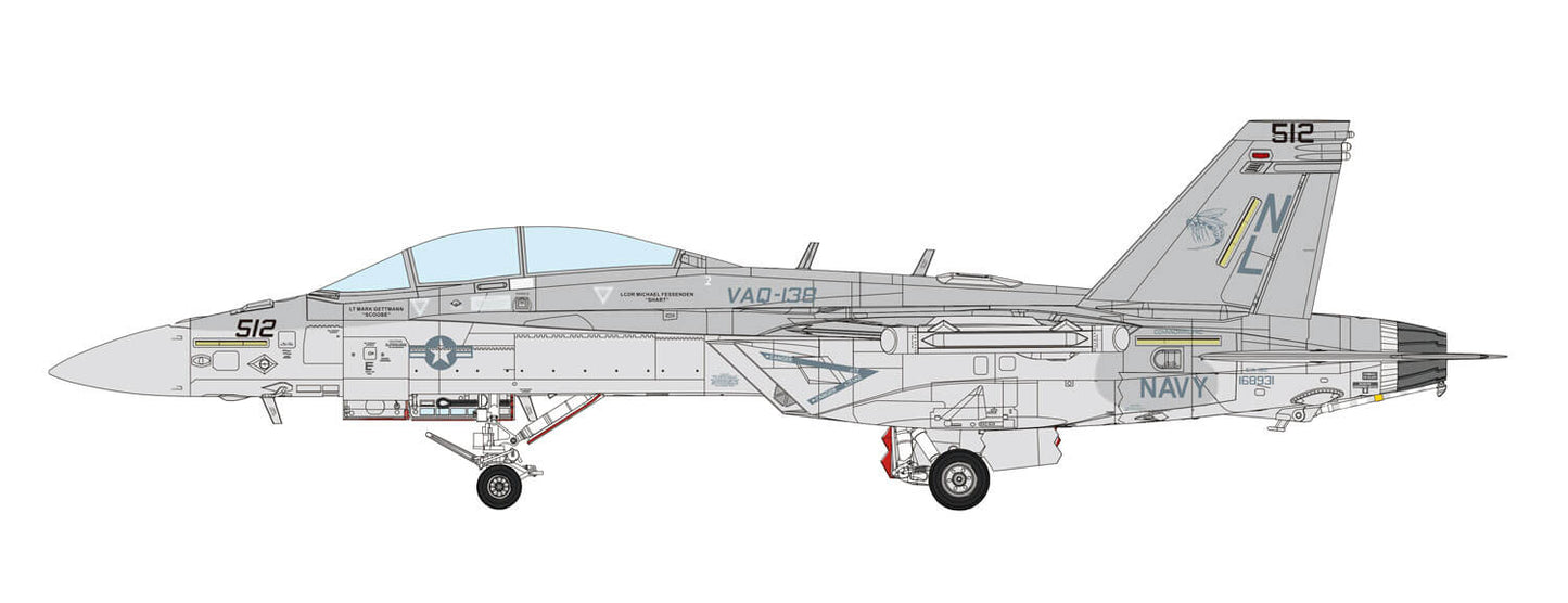 Meng LS-019 1/48 Boeing EA-18g Growler Electronic Attack Aircraft Yellow Jackets
