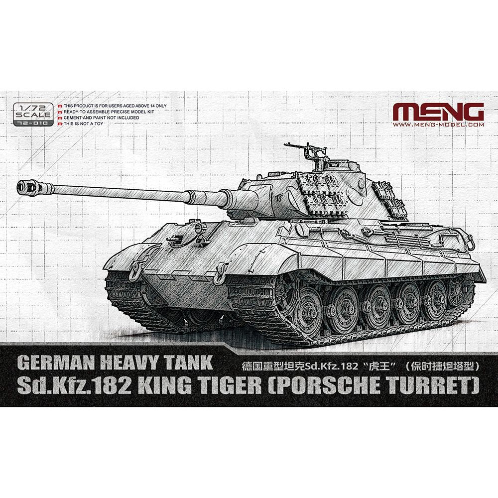 MENG 72-010 1/72 German heavy tank Sd.Kfz.182 King Tiger Porsche Turret