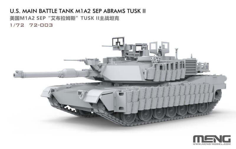Meng 72-003 1/72 U.S. Main Battle Tank M1A2 SEP Abrams TUSK II
