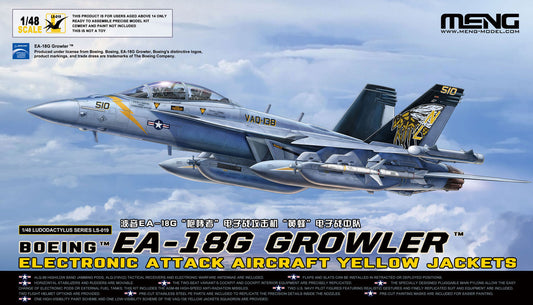 Meng LS-019 1/48 Boeing EA-18g Growler Electronic Attack Aircraft Yellow Jackets