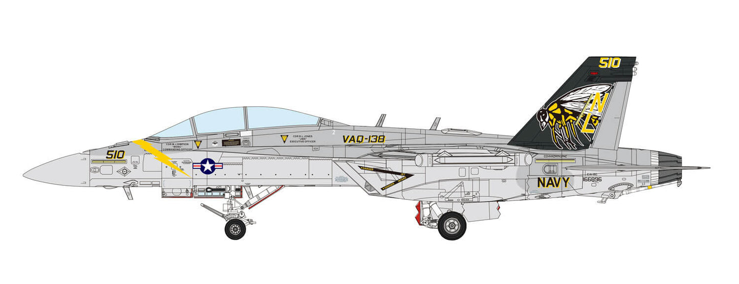 Meng LS-019 1/48 Boeing EA-18g Growler Electronic Attack Aircraft Yellow Jackets
