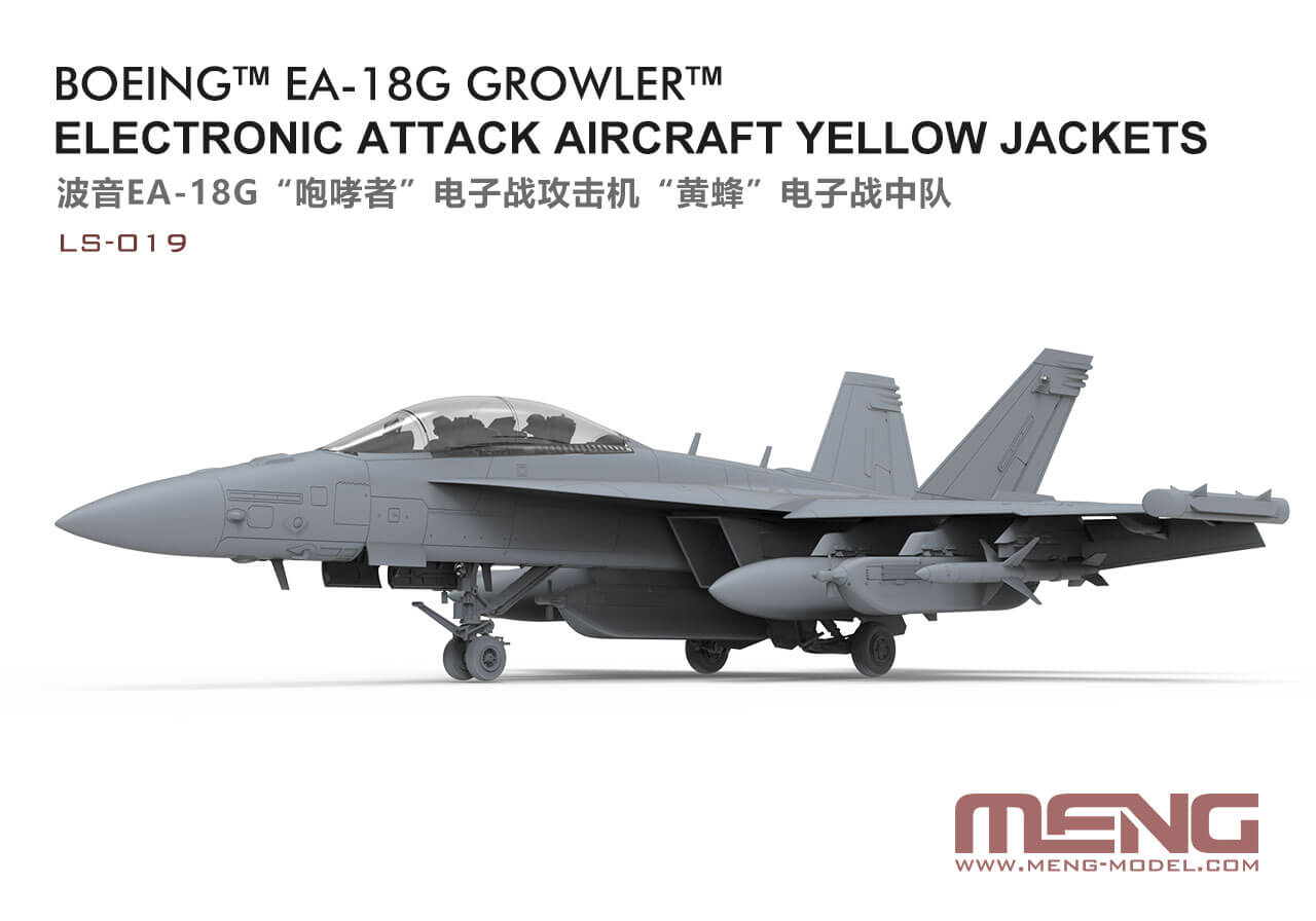 Meng LS-019 1/48 Boeing EA-18g Growler Electronic Attack Aircraft Yellow Jackets
