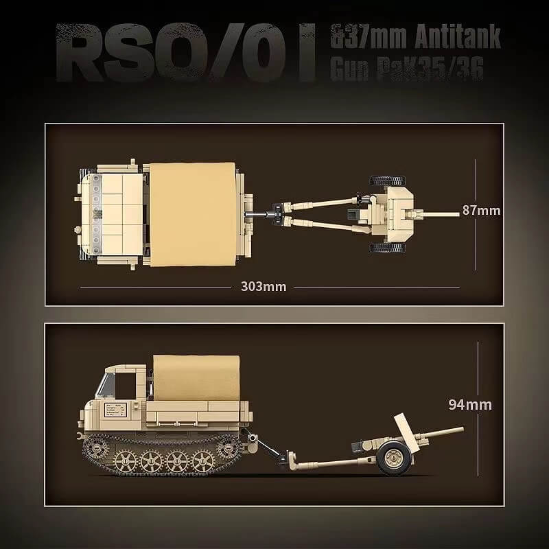 QUANGUAN 100250 RSO/01 Tractor & 37mm Anti-Tank Gun