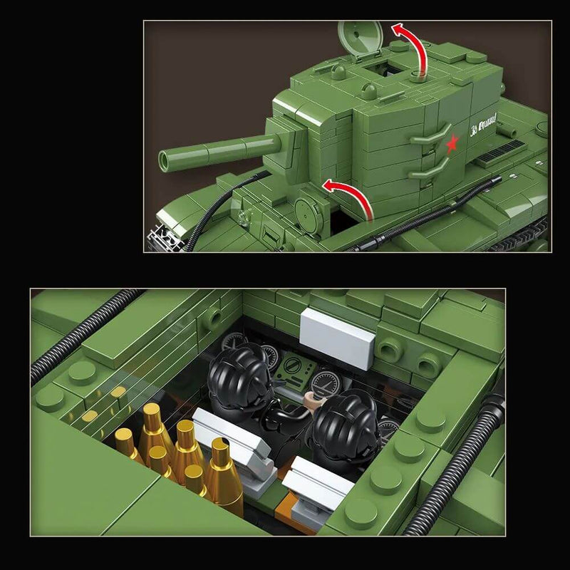 QUANGUAN Military 100239 KV-2 Heavy Tank