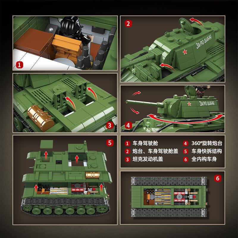 Quanguan 100253 KV-1 Heavy Tank 1941 Model