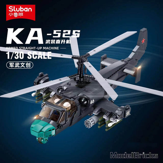 Sluban Military KA-52S Armed Helicopter